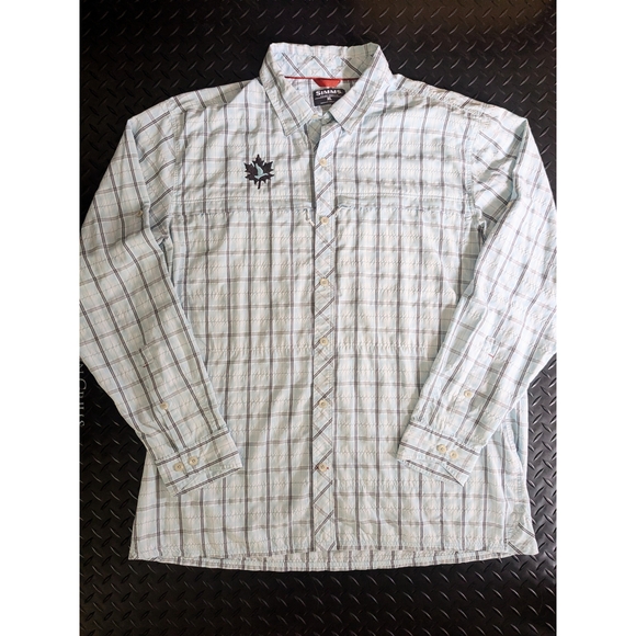 Simms Men's Plaid Long Sleeve Shirt - Picture 1 of 6